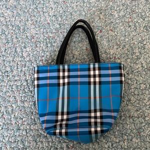 mini blue Burberry bag